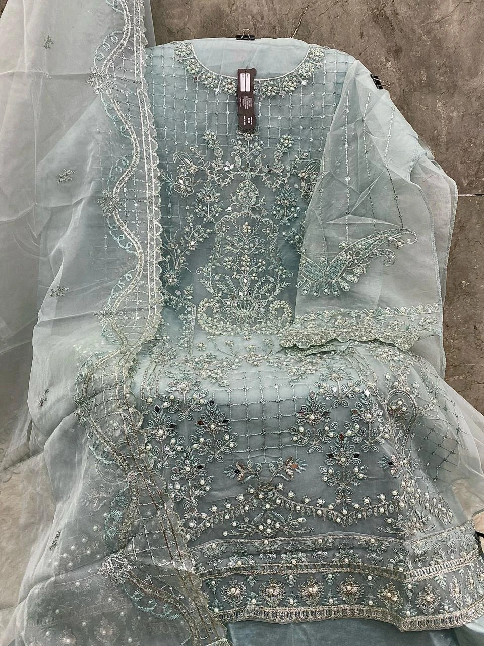 Hoor Tex Or-30,A To D Heavy Organza Wholesale Pakistani Salwar Suit Catalog — Wholesale Pakistani Suits, MPA wholesale from Surat - Gallery Image 5